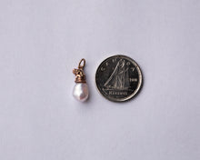 Load image into Gallery viewer, Mini Cherub on a Pearl in 10K Yellow Gold
